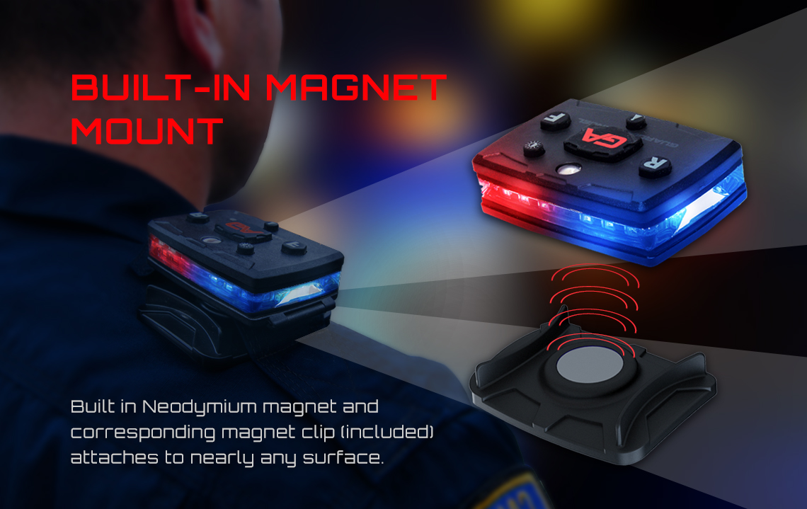 Police, Law Enforcement Safety Light, Hands Free Shoulder/Uniform Light